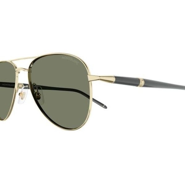 MONT BLANC MB0345S 004 57 - Metal full MONT BLANC Rose GOLD Aviator - Image 2