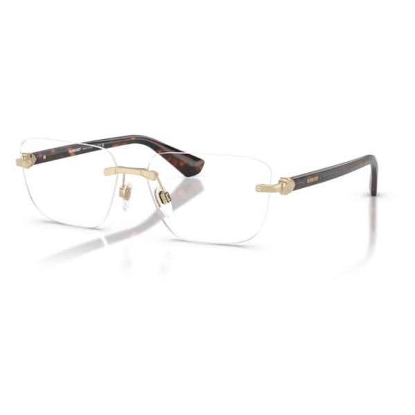 BURBERRY BE1392 1109 58 - 3 pcs BURBERRY Gold brown Square - Image 2
