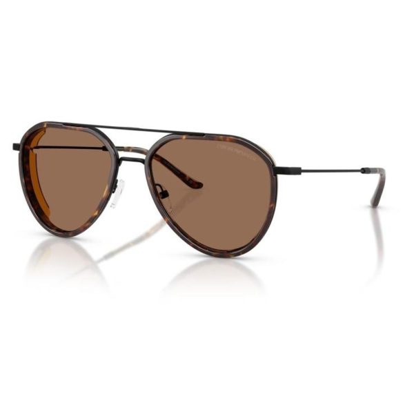 EMPORIO ARMANI EA2163 300173 56 - METAL SHEET EMPORIO ARMANI Black Aviator - Image 3