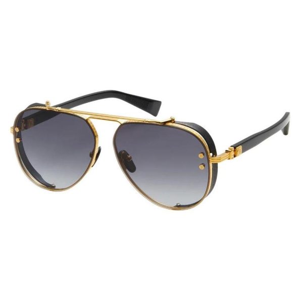 BALMAIN BPS 125 A 62 - Metal full BALMAIN Black gold Aviator - Image 3