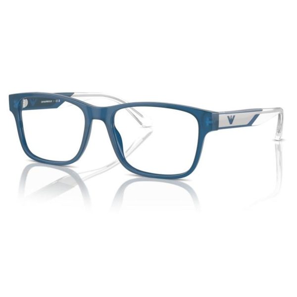 EMPORIO ARMANI EA3239 6092 55 - Sheet full EMPORIO ARMANI WHITE BLUE Square - Image 3