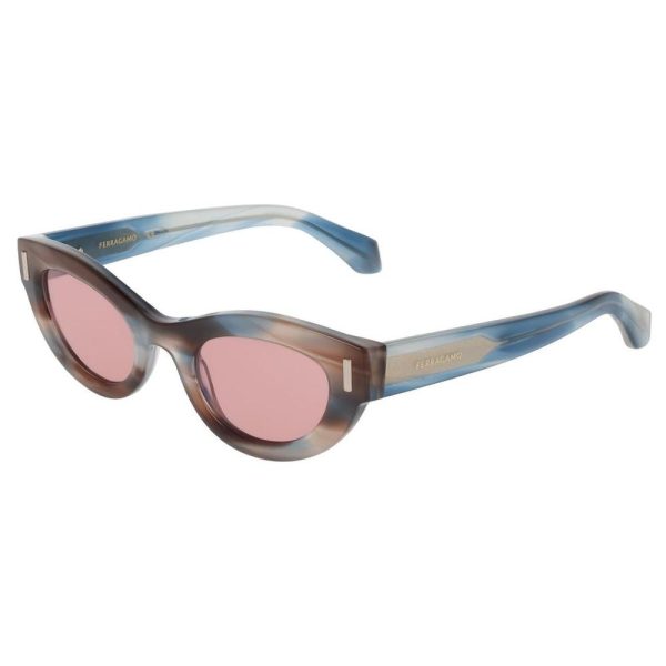 SALVATORE FERRAGAMO SF2062E 314 49 - Sheet full SALVATORE FERRAGAMO Brown Cateye - Image 3