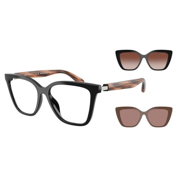 EMPORIO ARMANI EA4254U 62661W 52 - Sheet full EMPORIO ARMANI Black Cateye Clip Ons - Image 3