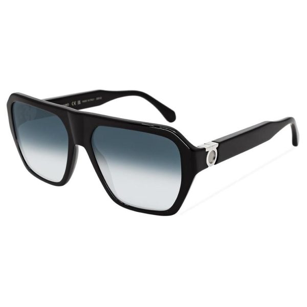 SALVATORE FERRAGAMO SF2080LBI 001 58 - Sheet full SALVATORE FERRAGAMO Black Square - Image 3