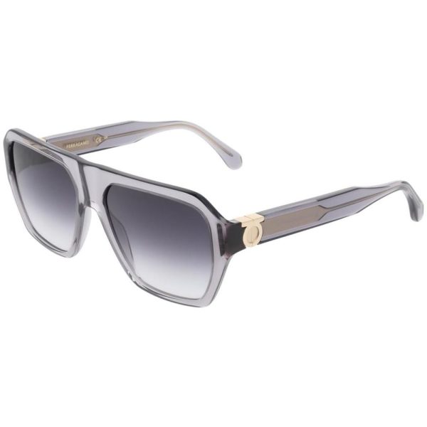 SALVATORE FERRAGAMO SF2080LBI 020 58 - Sheet full SALVATORE FERRAGAMO Grey Square - Image 3