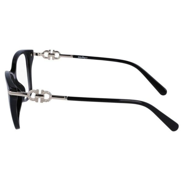 SALVATORE FERRAGAMO SF2937R 001-54 - Sheet full SALVATORE FERRAGAMO Black Cateye - Image 3