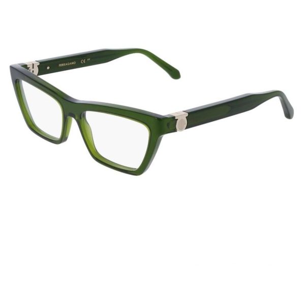 SALVATORE FERRAGAMO SF3021 317 54 - Sheet full SALVATORE FERRAGAMO GREEN Cateye - Image 3