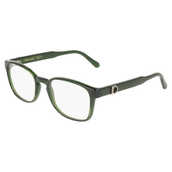 SALVATORE FERRAGAMO SF3027E 317 52 - Sheet full SALVATORE FERRAGAMO GREEN Square - Image 3