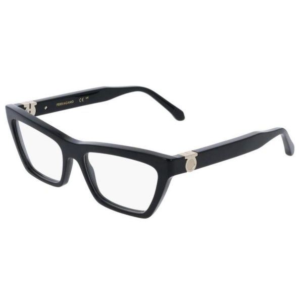 SALVATORE FERRAGAMO SF3021 001 54 - Sheet full SALVATORE FERRAGAMO Black Cateye - Image 2