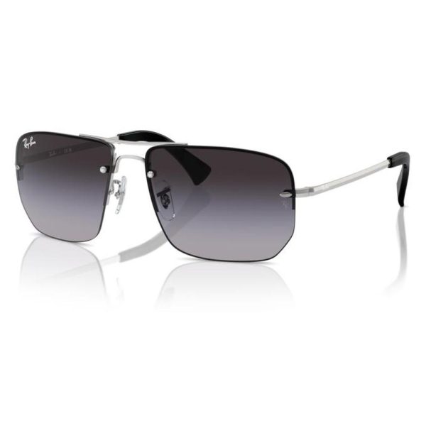 RAYBAN RB3738I 003/8G 59 - 3 pcs Rayban Silver Square - Image 3