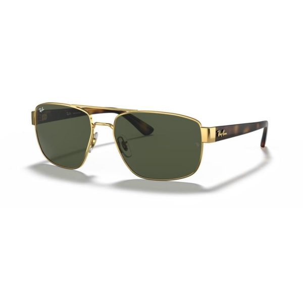 RAYBAN RB3663 001/31 60 - METAL SHEET Rayban Gold brown Square - Image 3