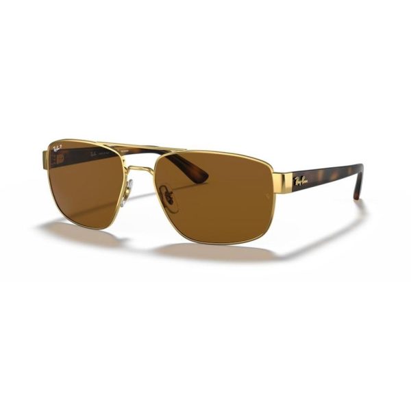 RAYBAN RB3663 001/57 60 - METAL SHEET Rayban Gold Square - Image 3