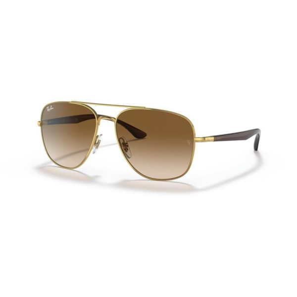 RAYBAN RB3683 001/51 56 - Metal full Rayban Gold Square - Image 3