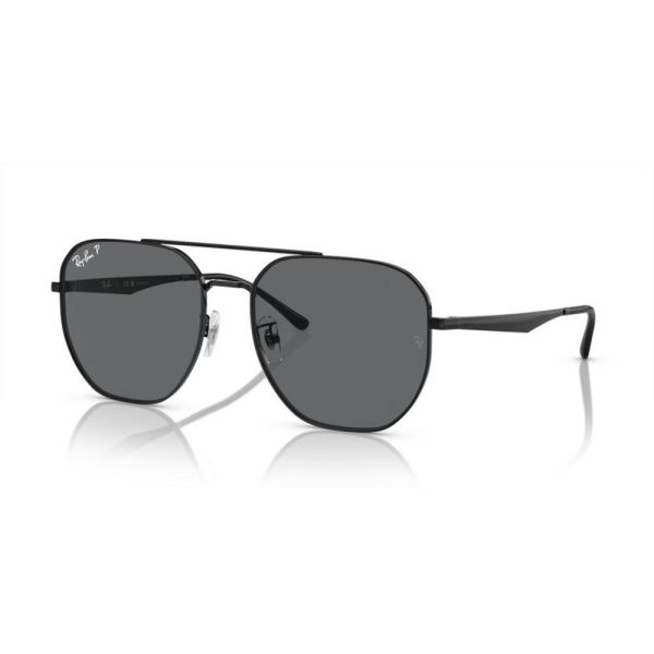 RAYBAN RB3724D 002/81 59 - Metal full Rayban Black Round - Image 3