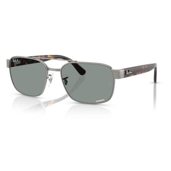 RAYBAN RB3751CH 004/3R 58 - METAL SHEET Rayban Gunmetal Square - Image 3