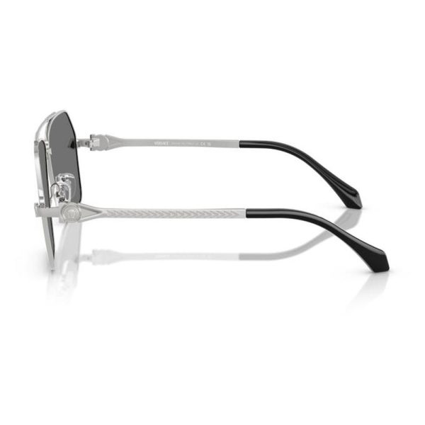 VERSACE VE2284 10006G 63 - Metal full VERSACE Silver black Square - Image 3