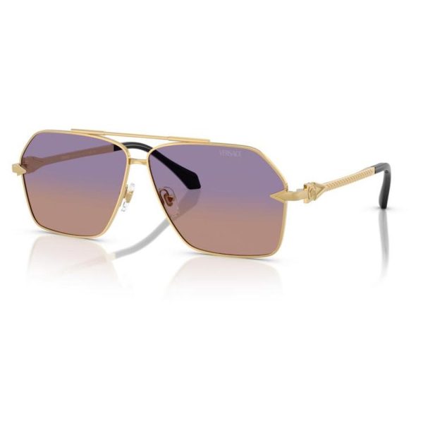 VERSACE VE2284 1002EL 63 - Metal full VERSACE Gold Square - Image 3