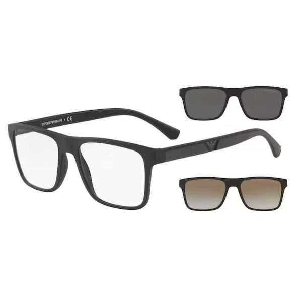 EMPORIO ARMANI EA4115 58531W 54 C/O - Sheet full EMPORIO ARMANI Black Square - Image 3
