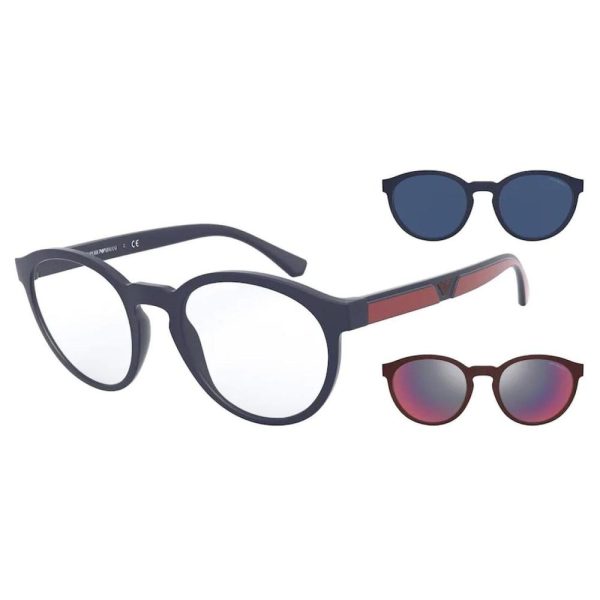 EMPORIO ARMANI EA4152 56691W 52 C/O - Sheet full EMPORIO ARMANI Blue Round - Image 3