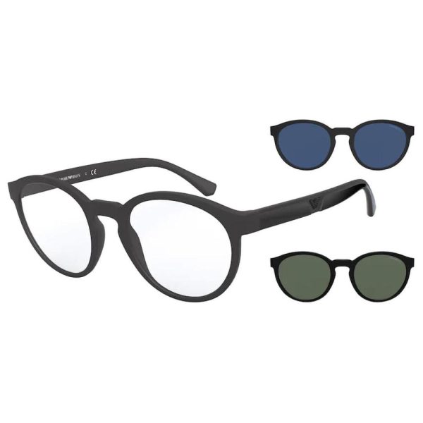 EMPORIO ARMANI EA4152 58011W 52 C/O - Sheet full EMPORIO ARMANI Black Round - Image 3