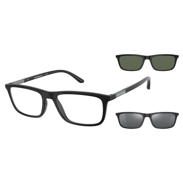 EMPORIO ARMANI EA4160 50421W 55 C/O - Sheet full EMPORIO ARMANI Black Square - Image 3