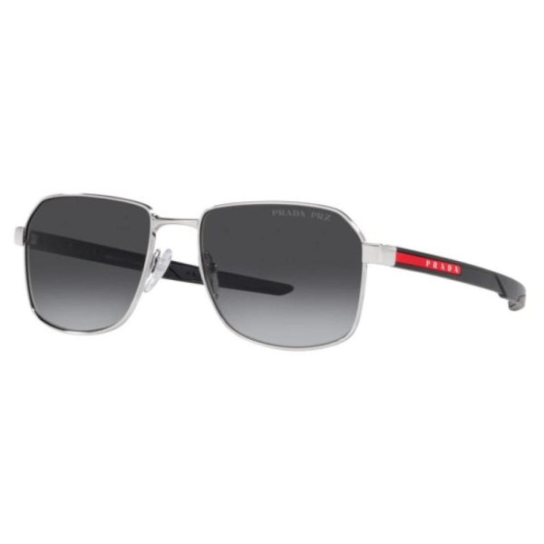 PRADA SPS54W 1BC06G 57 - Metal full Prada Silver Square - Image 3