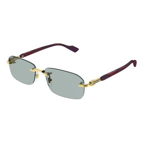 GUCCI GG1221S 003 56 - 3 pcs Gucci Gold brown Square - Image 3