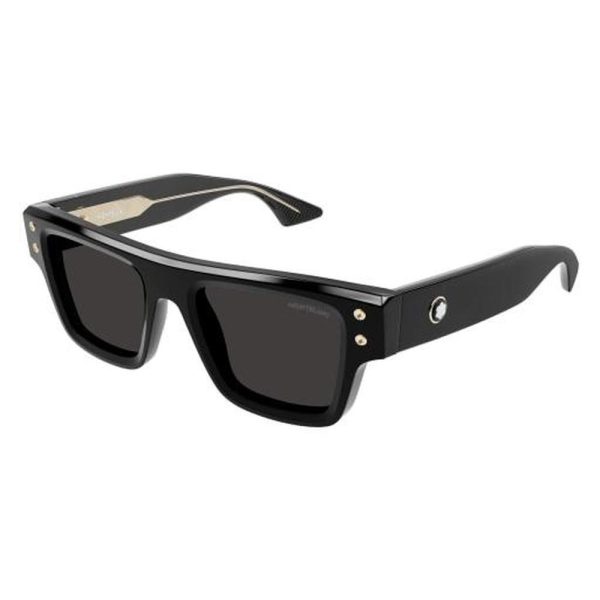 MONT BLANC MB0253S 001 52 - Sheet full MONT BLANC Black Square - Image 3