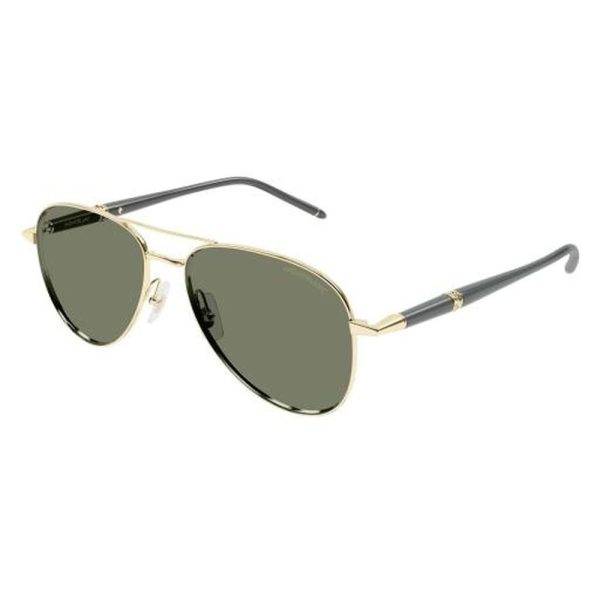 MONT BLANC MB0345S 004 57 - Metal full MONT BLANC Rose GOLD Aviator - Image 3